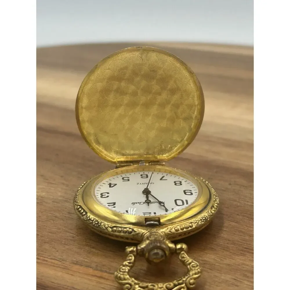 Vintage Monte Carlo Double Eagle Bicentennial Pocket Watch Quartz Works New Batt